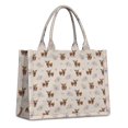 thumbnail image 1 of Large Capacity Tote Bag,Beige Highland Cow Flower Pattern Handbag Fashion Luxury Tote Bag,15.7"x13"x 5.1" Inches,Laptop Compatible, 1 of 6