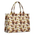thumbnail image 1 of Large Capacity Tote Bag,Beige Highland Cow Sunflower Pattern Handbag Fashion Luxury Tote Bag,15.7"x13"x 5.1" Inches,Laptop Compatible, 1 of 3