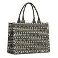 thumbnail image 1 of Large Capacity Tote Bag,Black Buffalo Geometric Pattern Handbag Fashion Luxury Tote Bag,15.7"x13"x 5.1" Inches,Laptop Compatible, 1 of 6