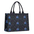 thumbnail image 1 of Large Capacity Tote Bag,Black Butterfly Pattern Handbag Fashion Luxury Tote Bag,15.7"x13"x 5.1" Inches,Laptop Compatible, 1 of 6