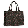 thumbnail image 1 of Large Capacity Tote Bag,Black Christmas Cherry Pattern Handbag Fashion Luxury Tote Bag,15.7"x13"x 5.1" Inches,Laptop Compatible, 1 of 6