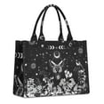 thumbnail image 1 of Large Capacity Tote Bag,Black Gothic Sun Moon Flower Pattern Handbag Fashion Luxury Tote Bag,15.7"x13"x 5.1" Inches,Laptop Compatible, 1 of 6