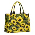 thumbnail image 1 of Large Capacity Tote Bag,Black Green Stem Sunflower Pattern Handbag Fashion Luxury Tote Bag,15.7"x13"x 5.1" Inches,Laptop Compatible, 1 of 6