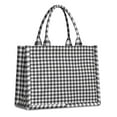 thumbnail image 1 of Large Capacity Tote Bag,Black White Gingham Checkered Pattern Handbag Fashion Luxury Tote Bag,15.7"x13"x 5.1" Inches,Laptop Compatible, 1 of 6