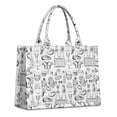 thumbnail image 1 of Large Capacity Tote Bag,Black and White Football Elements Pattern Handbag Fashion Luxury Tote Bag,15.7"x13"x 5.1" Inches,Laptop Compatible, 1 of 6