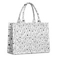thumbnail image 1 of Large Capacity Tote Bag,Black and White Halloween Ghosts Handbag Fashion Luxury Tote Bag,15.7"x13"x 5.1" Inches,Laptop Compatible, 1 of 6