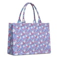 thumbnail image 1 of Large Capacity Tote Bag,Blue Butterfly Flower Pattern Handbag Fashion Luxury Tote Bag,15.7"x13"x 5.1" Inches,Laptop Compatible, 1 of 6
