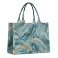 thumbnail image 1 of Large Capacity Tote Bag,Blue Gold Marble Pattern Handbag Fashion Luxury Tote Bag,15.7"x13"x 5.1" Inches,Laptop Compatible, 1 of 6