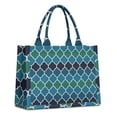 thumbnail image 1 of Large Capacity Tote Bag,Blue Green Checkered Pattern Handbag Fashion Luxury Tote Bag,15.7"x13"x 5.1" Inches,Laptop Compatible, 1 of 6
