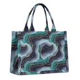 thumbnail image 1 of Large Capacity Tote Bag,Blue Green Gold Marble Pattern Handbag Fashion Luxury Tote Bag,15.7"x13"x 5.1" Inches,Laptop Compatible, 1 of 6