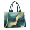 thumbnail image 1 of Large Capacity Tote Bag,Blue Marble Gold Line Pattern Handbag Fashion Luxury Tote Bag,15.7"x13"x 5.1" Inches,Laptop Compatible, 1 of 6
