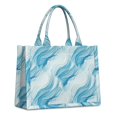 thumbnail image 1 of Large Capacity Tote Bag,Blue Marble Gold Wave Pattern Handbag Fashion Luxury Tote Bag,15.7"x13"x 5.1" Inches,Laptop Compatible, 1 of 6