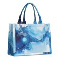 thumbnail image 1 of Large Capacity Tote Bag,Blue Marble Pattern Handbag Fashion Luxury Tote Bag,15.7"x13"x 5.1" Inches,Laptop Compatible, 1 of 6