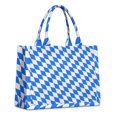 thumbnail image 1 of Large Capacity Tote Bag,Blue White Checkerboard Checkered Pattern Handbag Fashion Luxury Tote Bag,15.7"x13"x 5.1" Inches,Laptop Compatible, 1 of 6