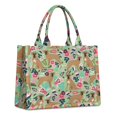 thumbnail image 1 of Large Capacity Tote Bag,Boxer Dog and Flower Florals Handbag Fashion Luxury Tote Bag,15.7"x13"x 5.1" Inches,Laptop Compatible, 1 of 6
