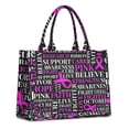 thumbnail image 1 of Large Capacity Tote Bag,Breast Cancer Handbag Fashion Luxury Tote Bag,15.7"x13"x 5.1" Inches,Laptop Compatible, 1 of 6