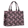 thumbnail image 1 of Large Capacity Tote Bag,Breast Cancer Survivor Pink Ribbon Black Handbag Fashion Luxury Tote Bag,15.7"x13"x 5.1" Inches,Laptop Compatible, 1 of 6