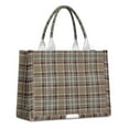 thumbnail image 1 of Large Capacity Tote Bag,Brown Beige Plaid Checkered Pattern Handbag Fashion Luxury Tote Bag,15.7"x13"x 5.1" Inches,Laptop Compatible, 1 of 6