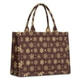 thumbnail image 1 of Large Capacity Tote Bag,Brown Christmas Snowflake Pattern Handbag Fashion Luxury Tote Bag,15.7"x13"x 5.1" Inches,Laptop Compatible, 1 of 6