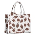 thumbnail image 1 of Large Capacity Tote Bag,Brown Footballs Pattern Handbag Fashion Luxury Tote Bag,15.7"x13"x 5.1" Inches,Laptop Compatible, 1 of 6