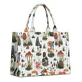 thumbnail image 1 of Large Capacity Tote Bag,Brown Mushroom Plant White Pattern Handbag Fashion Luxury Tote Bag,15.7"x13"x 5.1" Inches,Laptop Compatible, 1 of 6