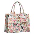 thumbnail image 1 of Large Capacity Tote Bag,Chihuahua and Flower Florals Handbag Fashion Luxury Tote Bag,15.7"x13"x 5.1" Inches,Laptop Compatible, 1 of 6