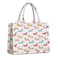 thumbnail image 1 of Large Capacity Tote Bag,Colorful Funny Dachshund Handbag Fashion Luxury Tote Bag,15.7"x13"x 5.1" Inches,Laptop Compatible, 1 of 6