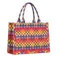 thumbnail image 1 of Large Capacity Tote Bag,Colorful Geometric Pattern Handbag Fashion Luxury Tote Bag,15.7"x13"x 5.1" Inches,Laptop Compatible, 1 of 6