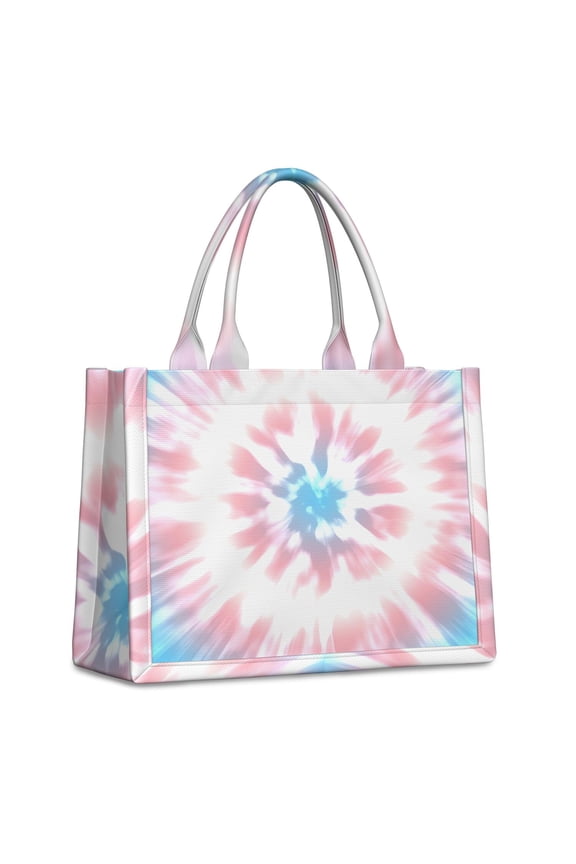 Large Capacity Tote Bag,Colorful Tie Dye Pattern Handbag Fashion Luxury Tote Bag,15.7"x13"x 5.1" Inches,Laptop Compatible