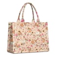 thumbnail image 1 of Large Capacity Tote Bag,Corgi Dog and Flower Florals Handbag Fashion Luxury Tote Bag,15.7"x13"x 5.1" Inches,Laptop Compatible, 1 of 6