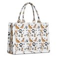thumbnail image 1 of Large Capacity Tote Bag,Corgi Dog and Footprints Handbag Fashion Luxury Tote Bag,15.7"x13"x 5.1" Inches,Laptop Compatible, 1 of 6