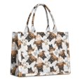 thumbnail image 1 of Large Capacity Tote Bag,Cute Doberman and Dog Footprint Handbag Fashion Luxury Tote Bag,15.7"x13"x 5.1" Inches,Laptop Compatible, 1 of 6