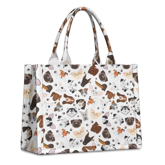 Large Capacity Tote Bag,Dachshund Dog Boston Terrier Dog Handbag Fashion Luxury Tote Bag,15.7"x13"x 5.1" Inches,Laptop Compatible