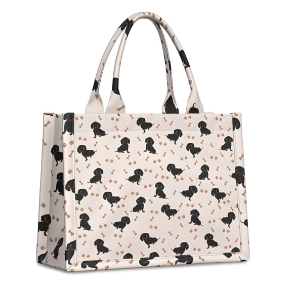 Large Capacity Tote Bag,Dachshund Dog Handbag Fashion Luxury Tote Bag,15.7"x13"x 5.1" Inches,Laptop Compatible