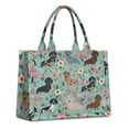 thumbnail image 1 of Large Capacity Tote Bag,Dachshund and Flower Handbag Fashion Luxury Tote Bag,15.7"x13"x 5.1" Inches,Laptop Compatible, 1 of 6