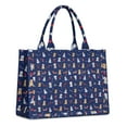 thumbnail image 1 of Large Capacity Tote Bag,Dark Blue Christmas Dog and Snowman Pattern Handbag Fashion Luxury Tote Bag,15.7"x13"x 5.1" Inches,Laptop Compatible, 1 of 6