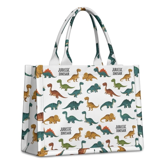 Large Capacity Tote Bag,Dinosaur Pattern Handbag Fashion Luxury Tote Bag,15.7"x13"x 5.1" Inches,Laptop Compatible