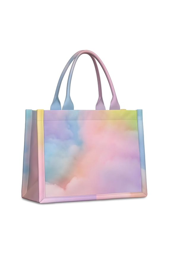 Large Capacity Tote Bag,Dreamy Pastel Sky Handbag Fashion Luxury Tote Bag,15.7"x13"x 5.1" Inches,Laptop Compatible