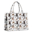 thumbnail image 1 of Large Capacity Tote Bag,French Bulldog Footprint Handbag Fashion Luxury Tote Bag,15.7"x13"x 5.1" Inches,Laptop Compatible, 1 of 6