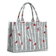 thumbnail image 1 of Large Capacity Tote Bag,Gray Christmas Cardinal Bird Pattern Handbag Fashion Luxury Tote Bag,15.7"x13"x 5.1" Inches,Laptop Compatible, 1 of 6