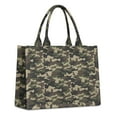 thumbnail image 1 of Large Capacity Tote Bag,Green Brown Camo Classic Shapes Pattern Handbag Fashion Luxury Tote Bag,15.7"x13"x 5.1" Inches,Laptop Compatible, 1 of 5