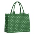 thumbnail image 1 of Large Capacity Tote Bag,Green Christmas Snowflake Pattern Handbag Fashion Luxury Tote Bag,15.7"x13"x 5.1" Inches,Laptop Compatible, 1 of 6