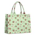 thumbnail image 1 of Large Capacity Tote Bag,Green Highland Cow Flower Pattern Handbag Fashion Luxury Tote Bag,15.7"x13"x 5.1" Inches,Laptop Compatible, 1 of 6