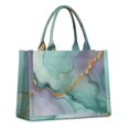 thumbnail image 1 of Large Capacity Tote Bag,Green Purple Gold Marble Pattern Handbag Fashion Luxury Tote Bag,15.7"x13"x 5.1" Inches,Laptop Compatible, 1 of 6