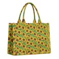 thumbnail image 1 of Large Capacity Tote Bag,Green Sunflower Leaf Pattern Handbag Fashion Luxury Tote Bag,15.7"x13"x 5.1" Inches,Laptop Compatible, 1 of 6
