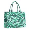 thumbnail image 1 of Large Capacity Tote Bag,Green Teal Camo Classic Shapes Pattern Handbag Fashion Luxury Tote Bag,15.7"x13"x 5.1" Inches,Laptop Compatible, 1 of 6