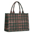 thumbnail image 1 of Large Capacity Tote Bag,Green and Red Christmas Plaid Pattern Handbag Fashion Luxury Tote Bag,15.7"x13"x 5.1" Inches,Laptop Compatible, 1 of 6