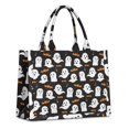 thumbnail image 1 of Large Capacity Tote Bag,Halloween Ghost Bat Pattern Handbag Fashion Luxury Tote Bag,15.7"x13"x 5.1" Inches,Laptop Compatible, 1 of 6