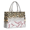 thumbnail image 1 of Large Capacity Tote Bag,Leopard Print and Baseballs Pattern Handbag Fashion Luxury Tote Bag,15.7"x13"x 5.1" Inches,Laptop Compatible, 1 of 6
