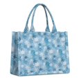 thumbnail image 1 of Large Capacity Tote Bag,Light Blue Christmas Snowflake Pattern Handbag Fashion Luxury Tote Bag,15.7"x13"x 5.1" Inches,Laptop Compatible, 1 of 6